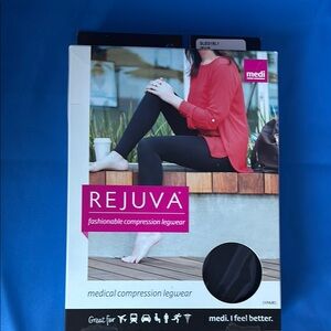 Medi Black Compression leggings with stirrups 15-20 mmHg SMALL New